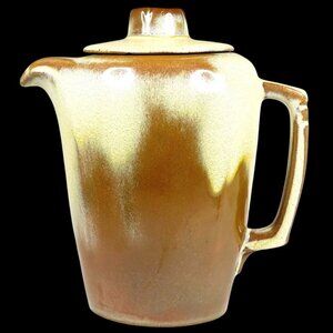 Frankoma Plainsman Gold 5T Teapot or Pitcher with Lid Vintage Sapulpa Clay